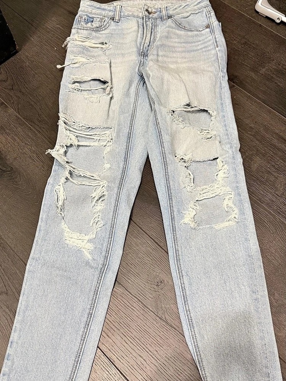 American Eagle Distressed Skinny Jeans Blue Size 8